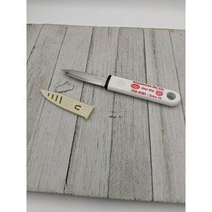 Shamburg Oil Vegetable Peeler Paring Knife 7 3/4" Stainless 3 1/2" Blade Cover